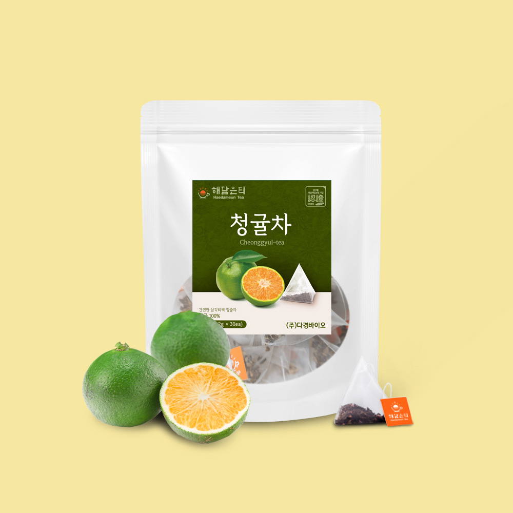 해담은티 제주 청귤티백차 생분해티백 1.2g x 30개입 - 상품 이미지