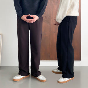 남자세미와이드팬츠 남자통바지 남성밍크바지 착용 후기 | 사이즈/핏 총정리 - 상품 이미지 1