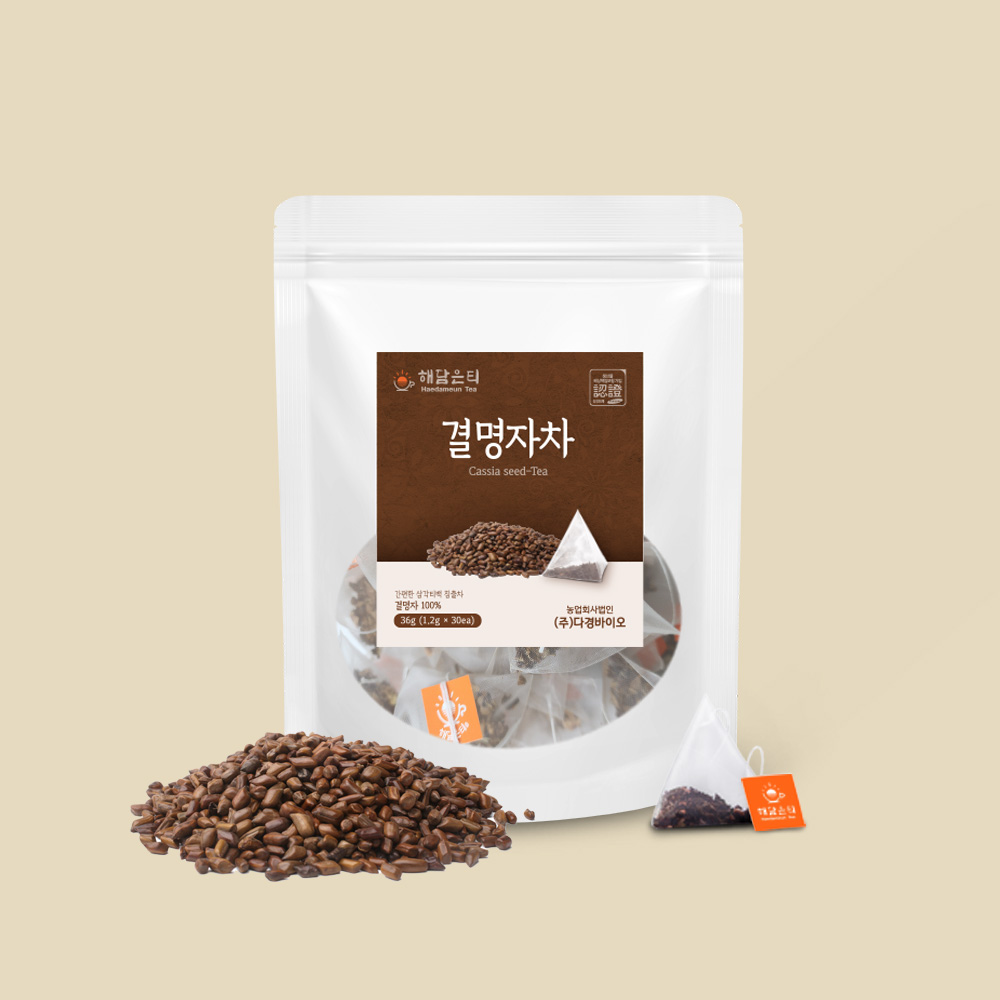 해담은티 국산 볶은 결명자차 생분해티백 1.2g x 30개입 - 상품 이미지