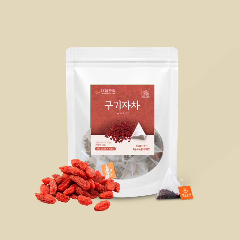 해담은티 국산 볶은 구기자차 생분해티백 1.2g x 30개입 - 상품 이미지