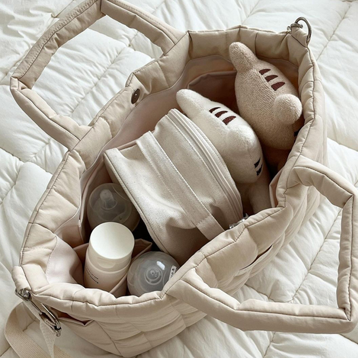 슬로뚜두 코지패딩(M) 토트백 가벼운 국민 기저귀가방 출산선물 데일리백