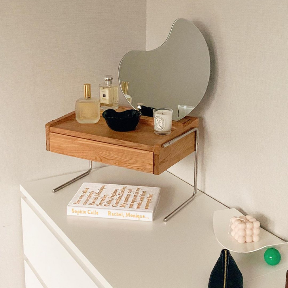 바미르 애쉬 원목 미니 화장대