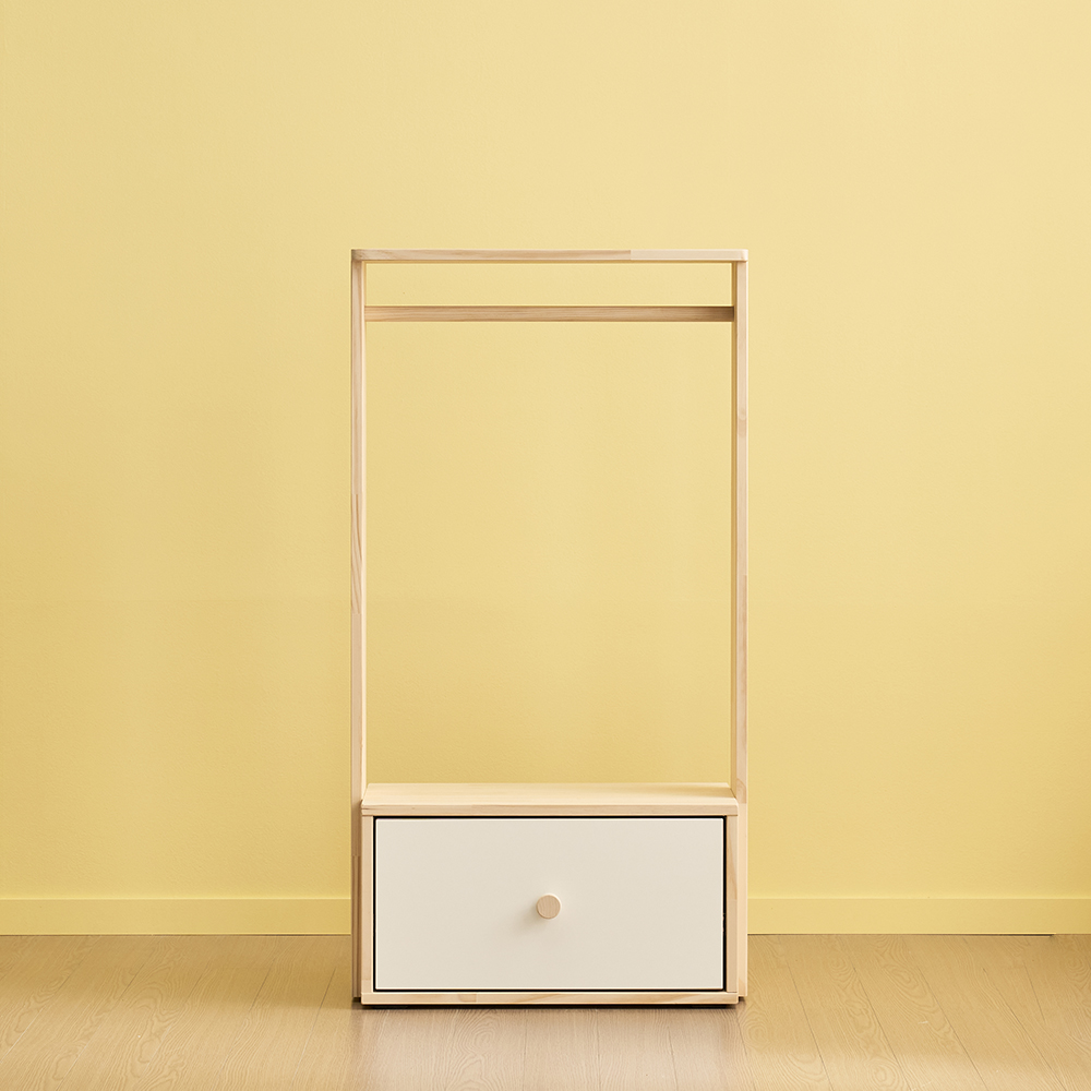 어거스트 600 아기행거 아기옷행거 옷걸이 주니어 유아행거 키즈 서랍형 원목