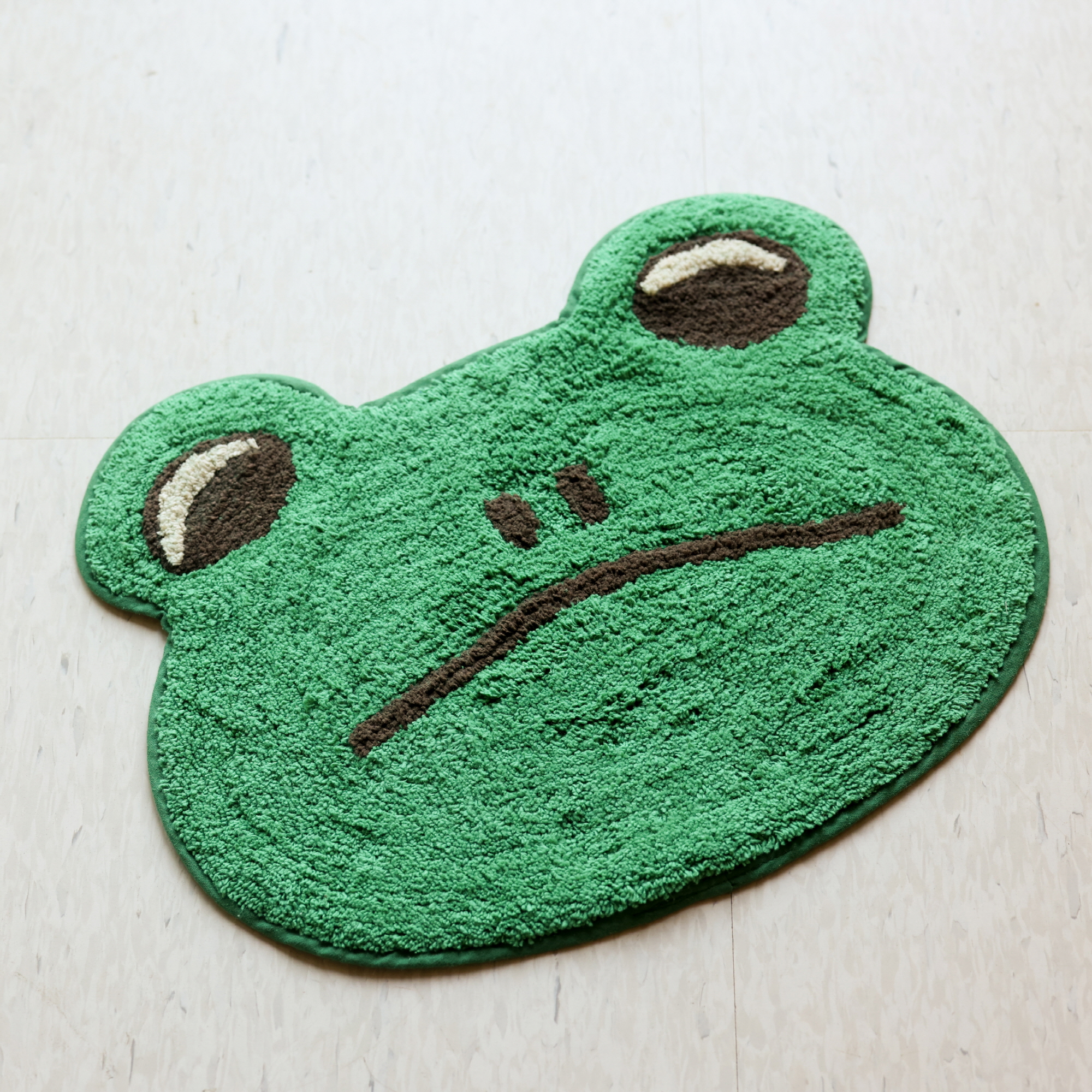 그린 개구리 캐릭터 순면 귀여운 욕실 발매트