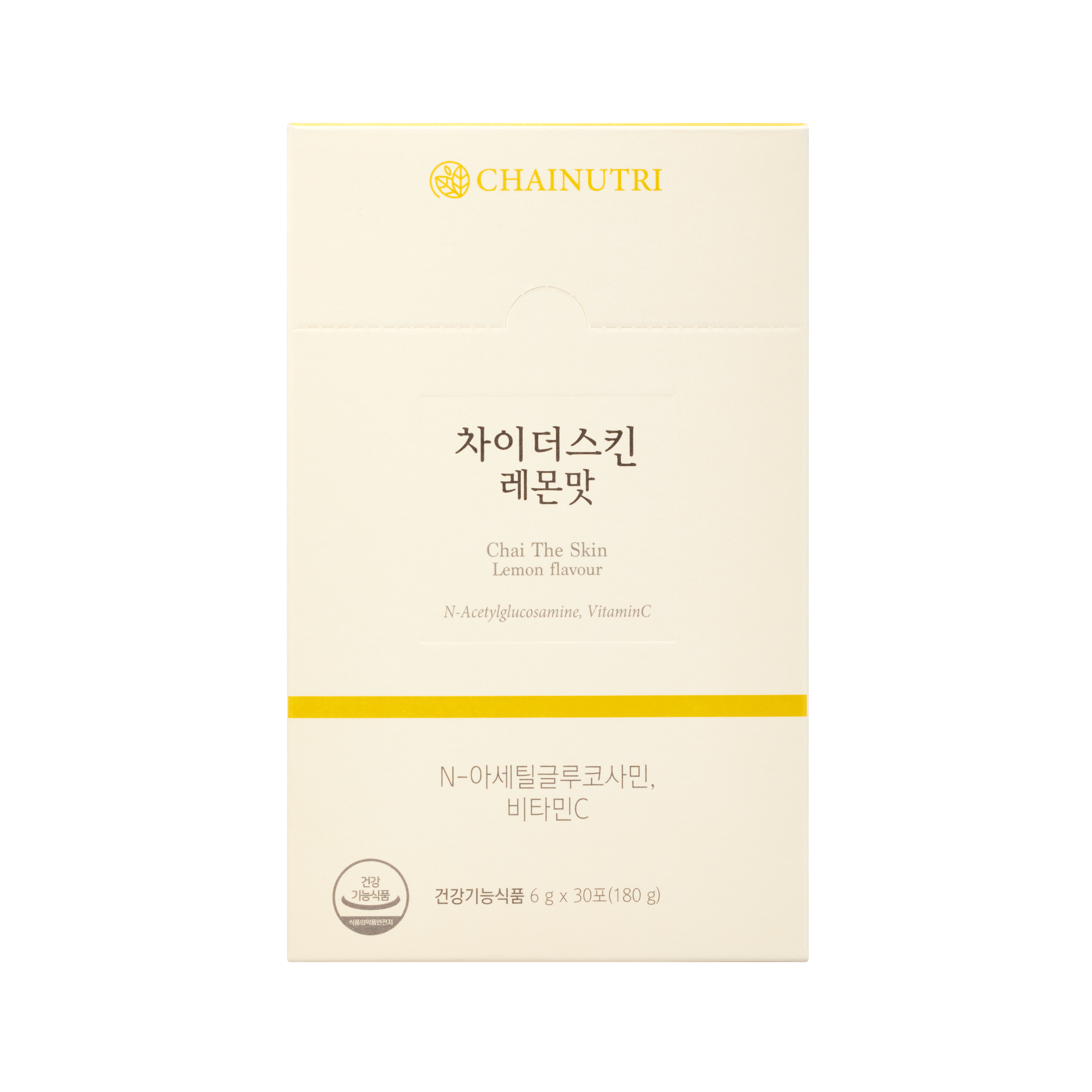 차이더스킨 레몬맛 피부건강 NAG 히알루론산 콜라겐 엘라스틴 갈락토올리고당 비타민C - 메인 이미지