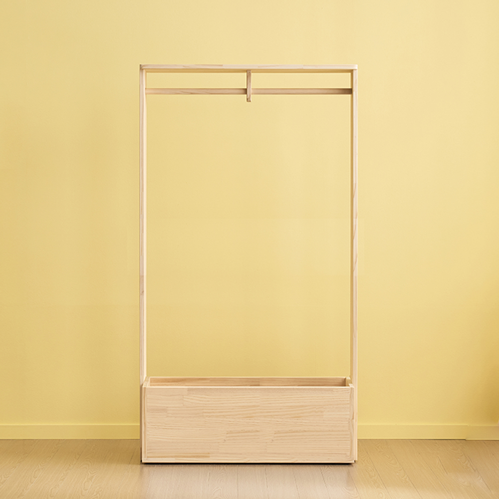 어거스트 600 아기행거 아기옷2단 행거 옷걸이 주니어 아기방 유아 키즈 행거2단 원목