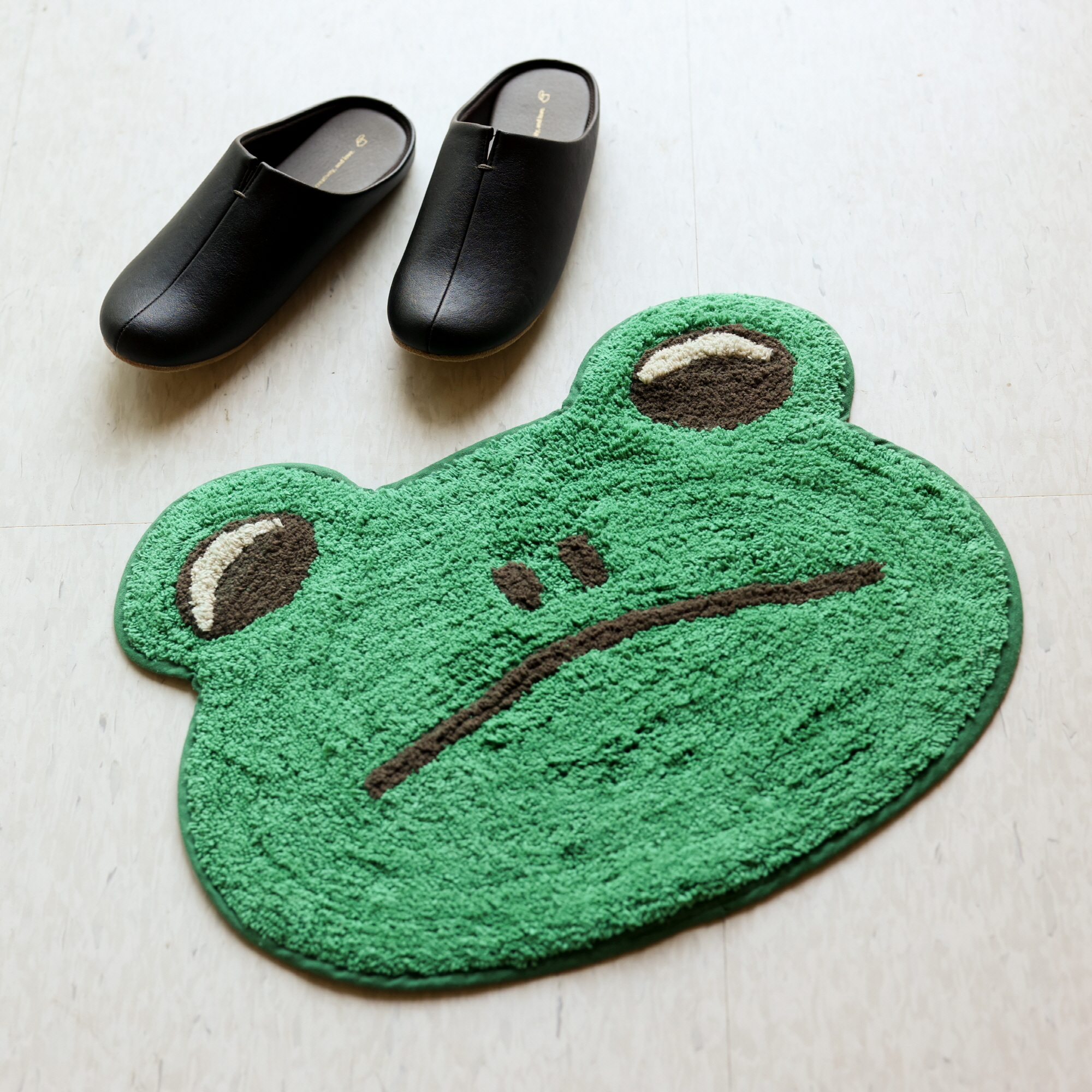 그린 개구리 캐릭터 순면 귀여운 욕실 발매트