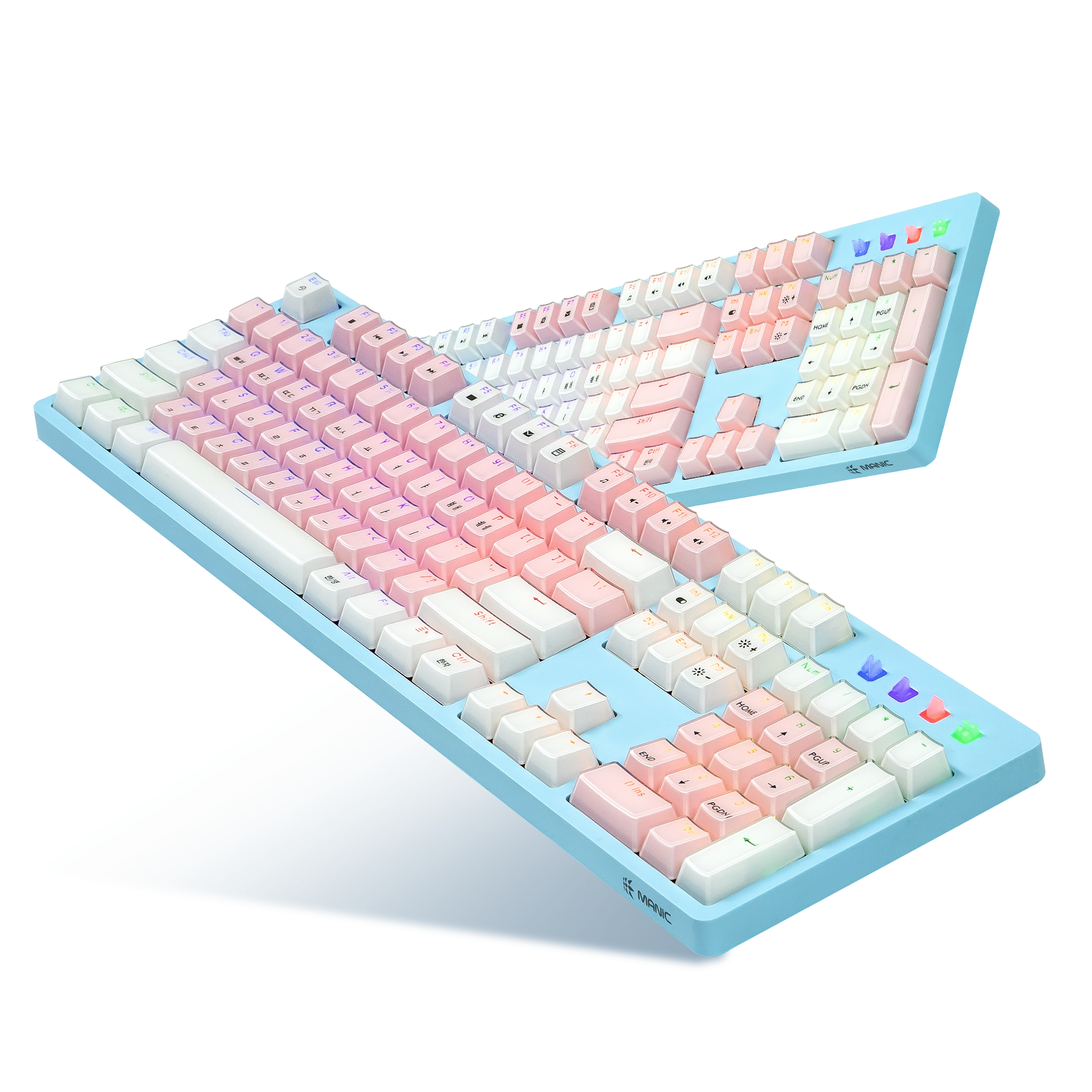 마이크로닉스 EX580 크리스탈 파스텔 광축 게이밍 키보드 - 상품 이미지