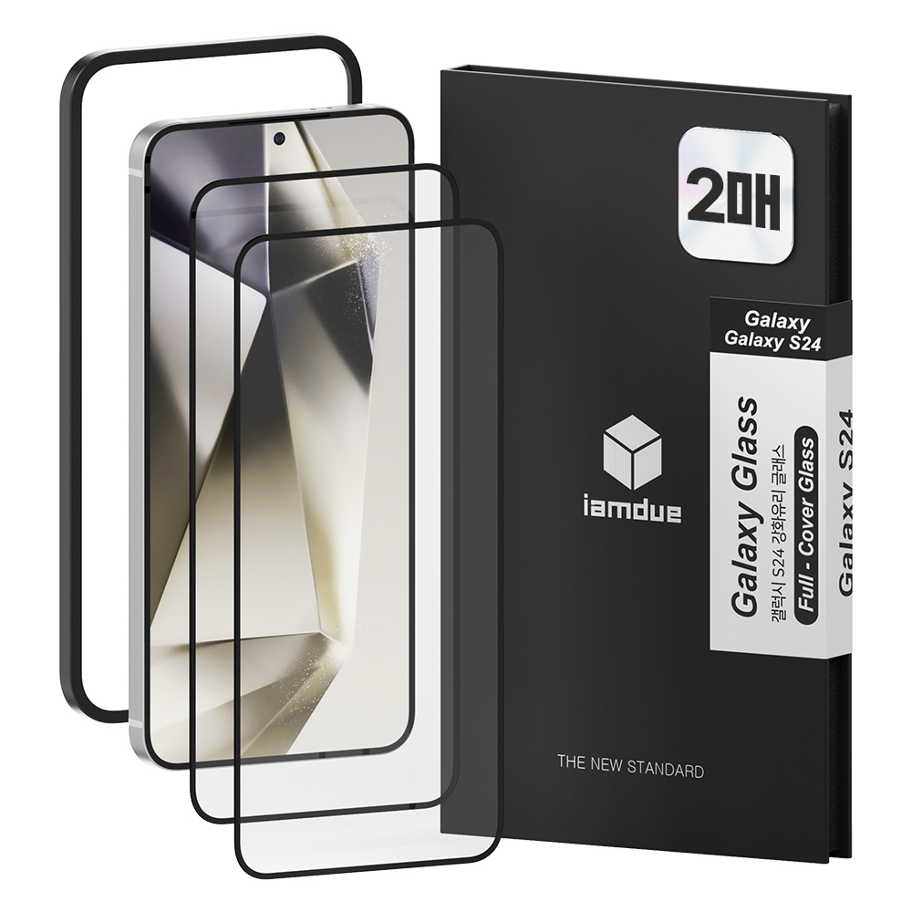 아이엠듀 풀커버 강화유리 액정보호필름 보호 필름 갤럭시S24 플러스, 2매입