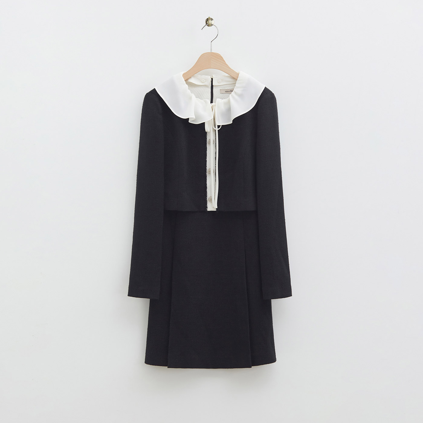 [N배송] 로엠 리본 트위드 2in1 원피스 RMOWE23R99 상세 이미지 5