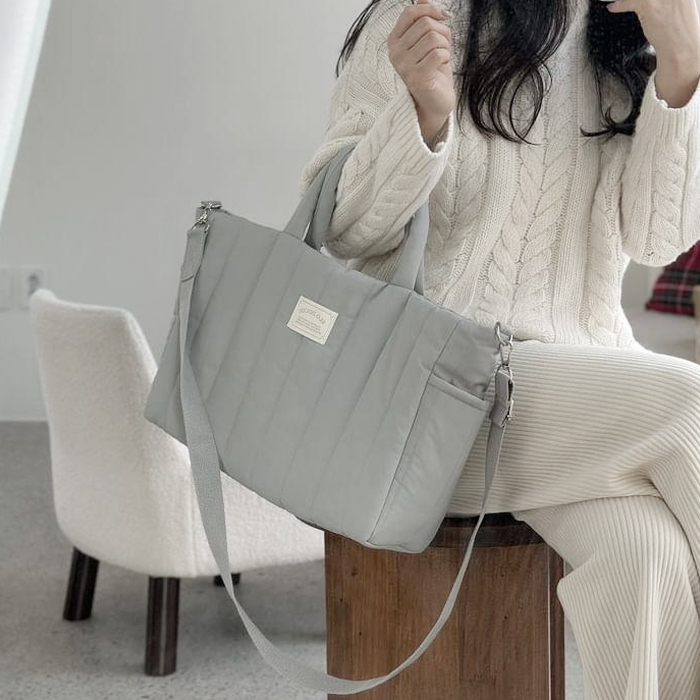 슬로뚜두 코지패딩(M) 토트백 가벼운 국민 기저귀가방 출산선물 데일리백