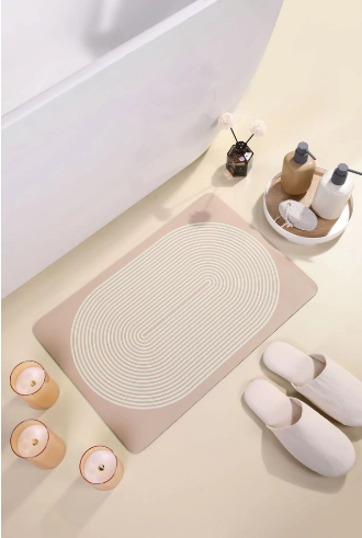 1+1 규조토발매트 주방매트 빨아쓰는 규조토 소프트 4세대 욕실 화장실 샌드사각S사이즈 2개