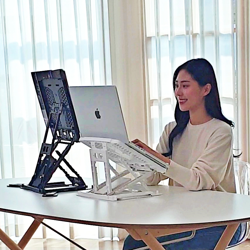 반디스탠드 프리미엄 독서대 - 압도적 높이와 견고함으로 목 허리 건강 지킴이 - 90도 시선 유지, 세밀한 높이 각도 조절, 흔들림 없는 안정감, 휴대와 보관 편리한 독서 솔루션
