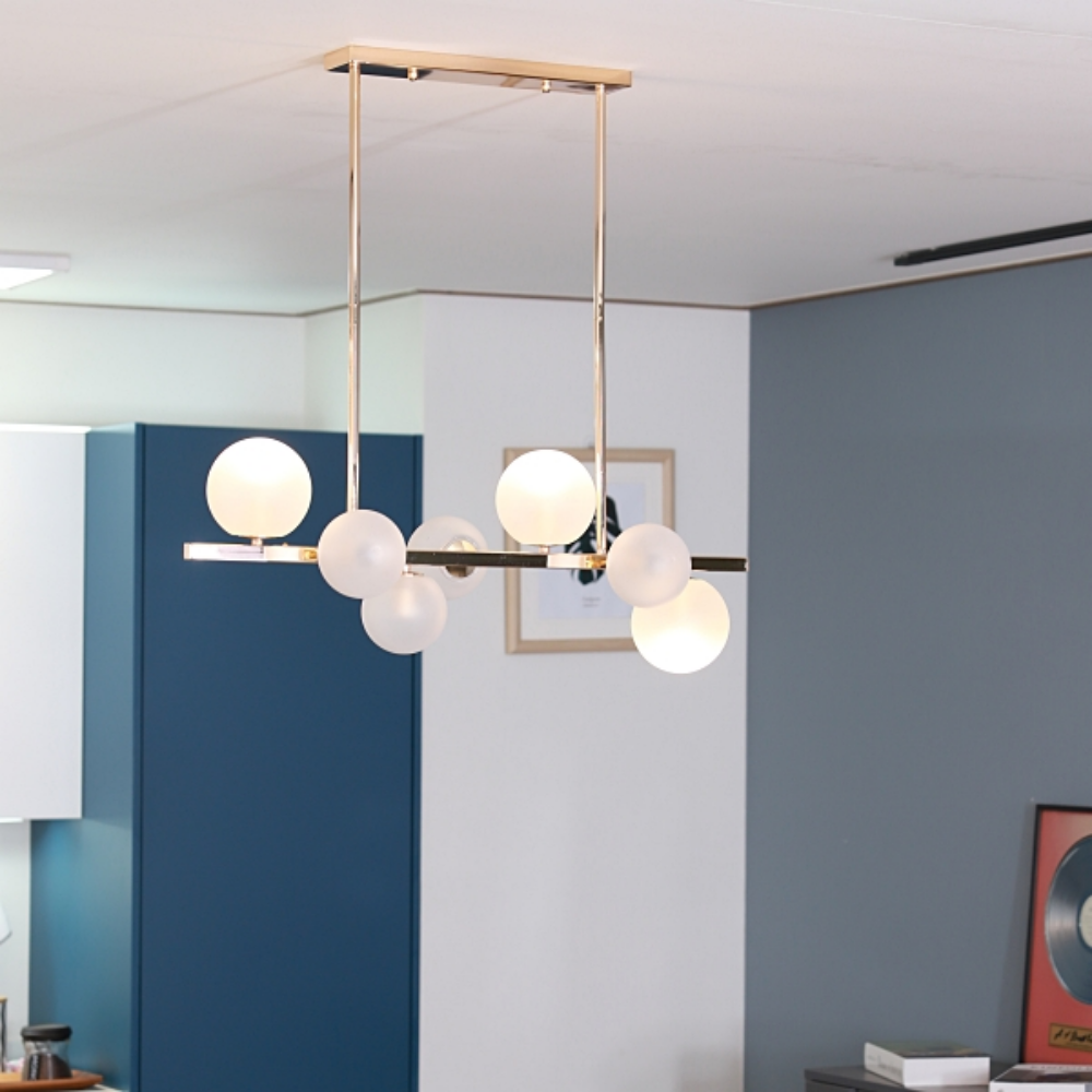 무료+당일발송 6인용식탁등 LED 펜던트 주방 식탁등 골드 - 상세 이미지 2