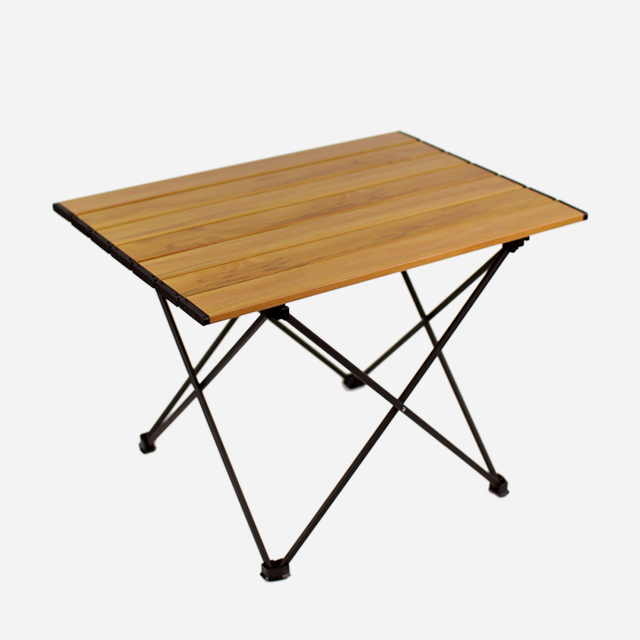 KOOLMAN 쿨맨 캠핑테이블 알루미늄 경량 접이식 수납가방세트 L, 우드