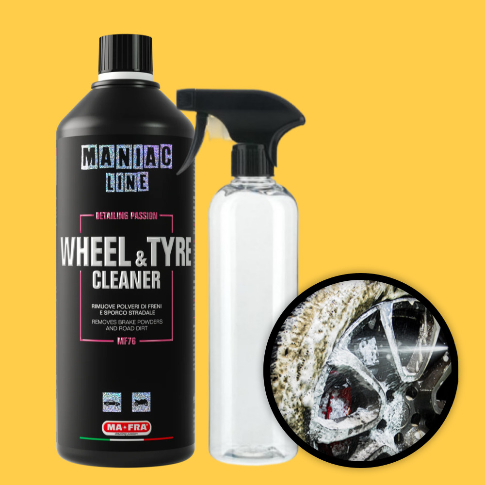 마프라 매니악 휠앤타이어 클리너 1L+폼소분용기 세트 타이어 갈변 제거 제품 이미지