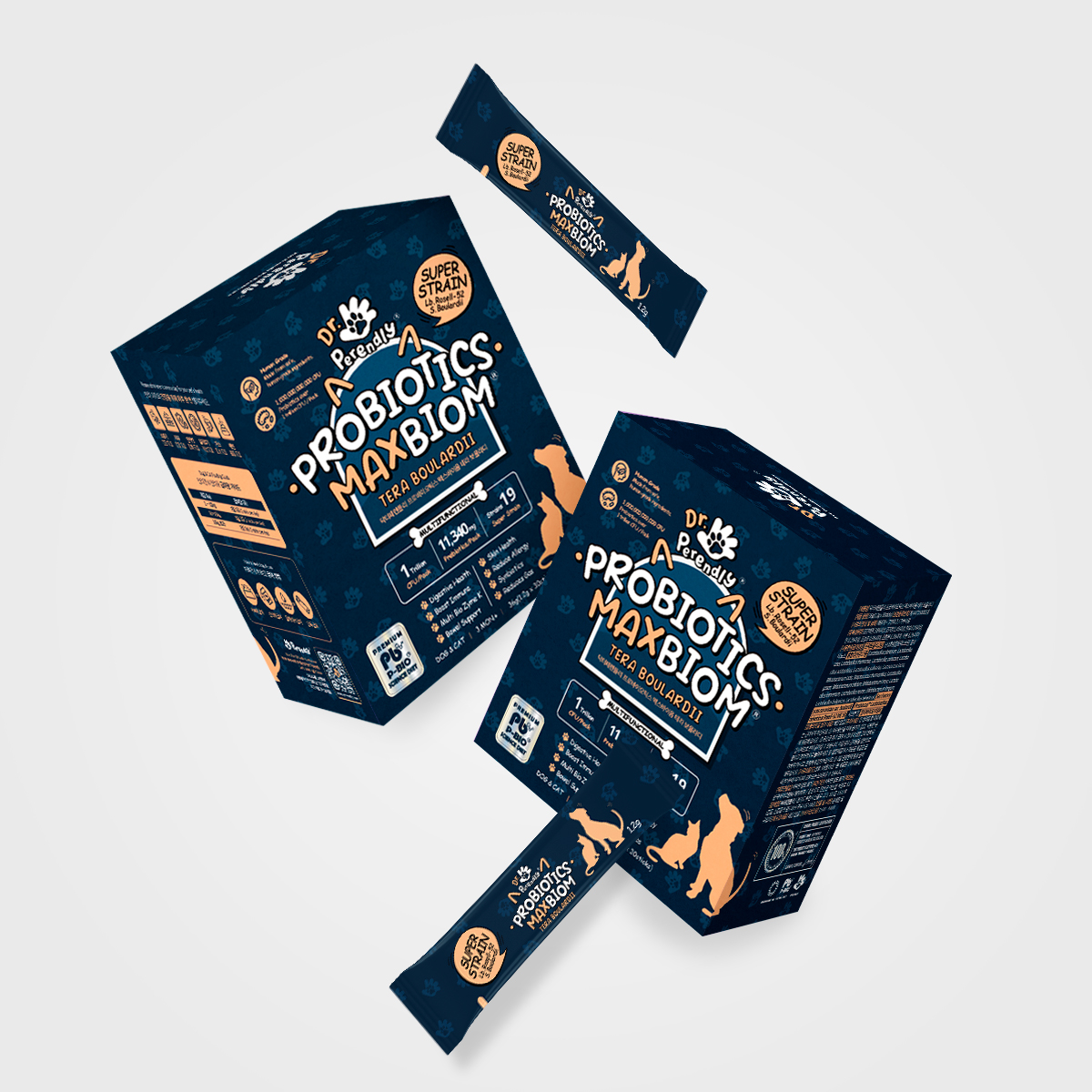 닥터페렌들리 맥스바이옴 강아지 고양이 유산균 장건강 설사 변비 면역력 30포, 5개