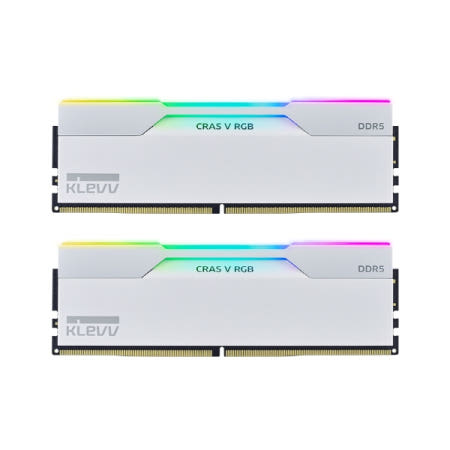 ESSENCORE KLEVV DDR5-6400 CL32 CRAS V RGB WHITE 패키지 서린 (32GB(16Gx2)) 데스크탑 메모리