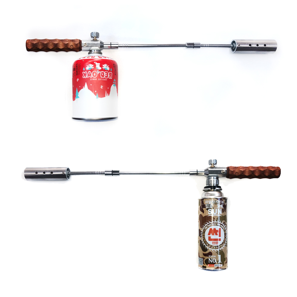 모아이캠핑 3단 분리 롱토치 이소 부탄가스 겸용 고화력 토치 풀세트