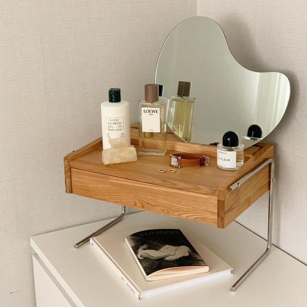 바미르 애쉬 원목 미니 화장대