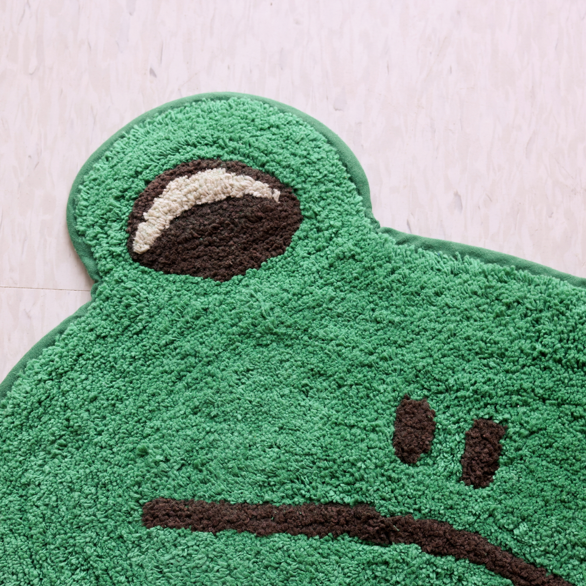 그린 개구리 캐릭터 순면 귀여운 욕실 발매트