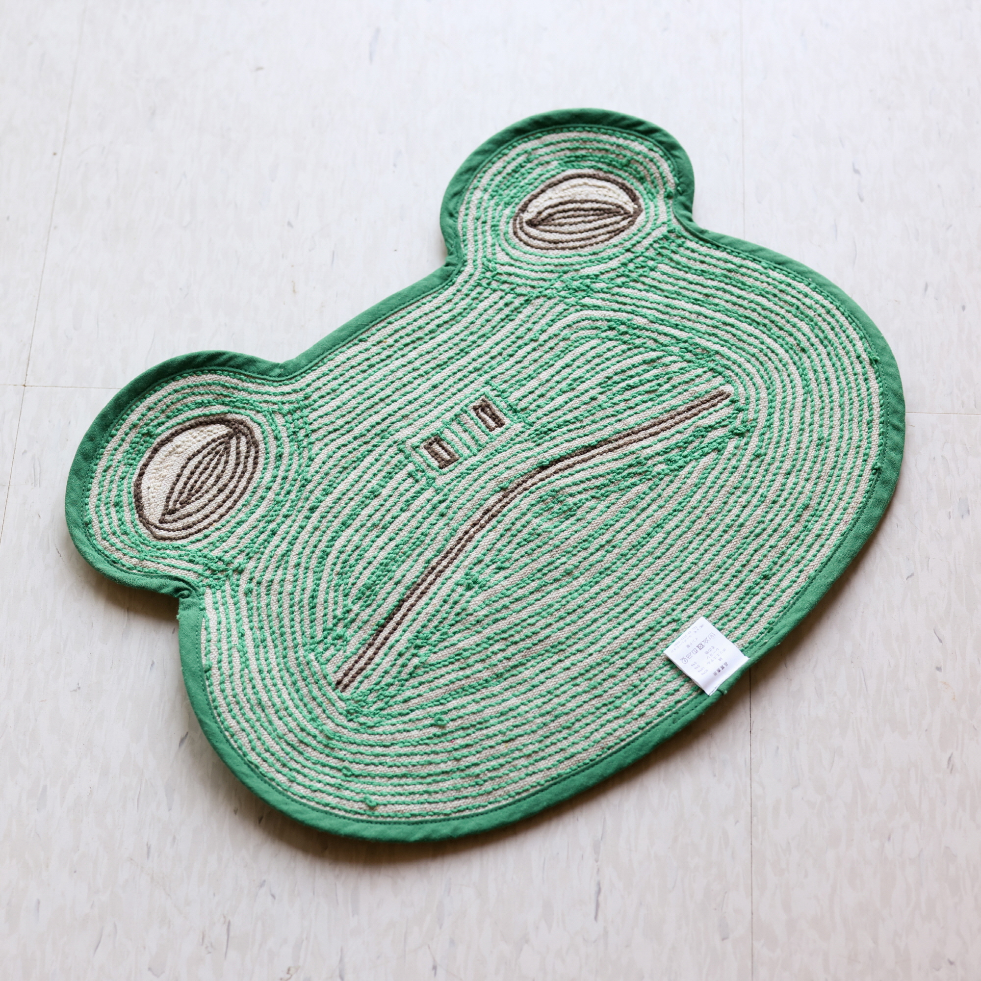 그린 개구리 캐릭터 순면 귀여운 욕실 발매트