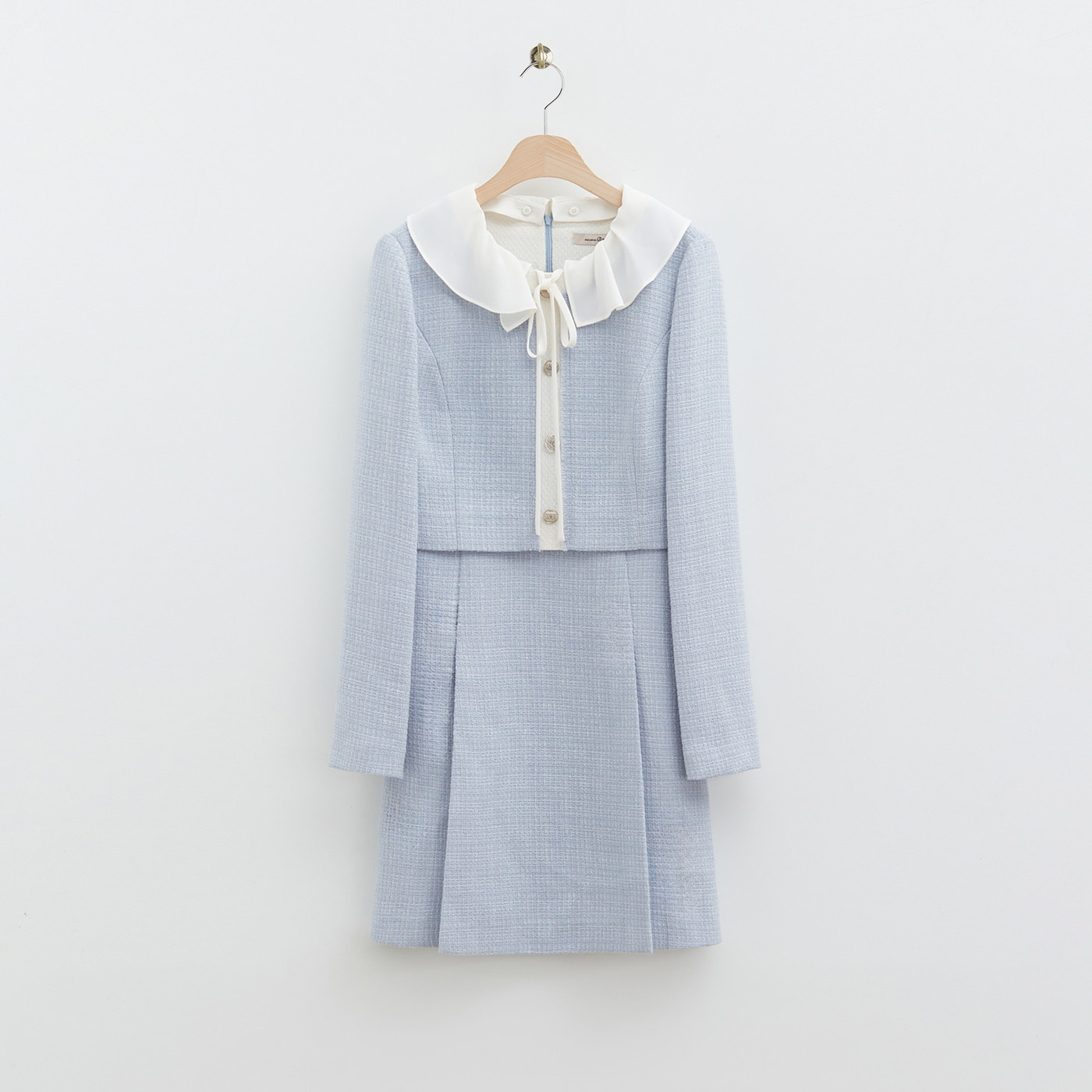 [N배송] 로엠 리본 트위드 2in1 원피스 RMOWE23R99 대표 이미지