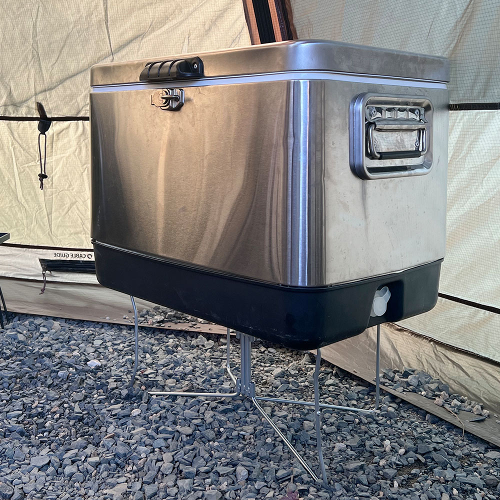 멀티 스탠드 캠핑 박스 쿨러 아이스박스 난로 받침대 알루텍 거치대 M 이미지 4