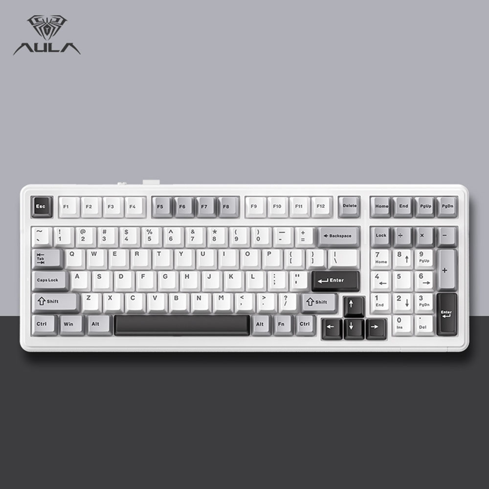 aula 독거미 f99 키보드 핫스왑 무선 게이밍 기계식 키보드 별하늘 구름 PC 고정판 화이트축 - 상세 이미지 2