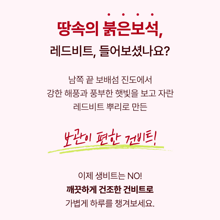 국내산 레드비트 진도산 비트 건비트 말린비트 비트차 500g - 상세 이미지 2