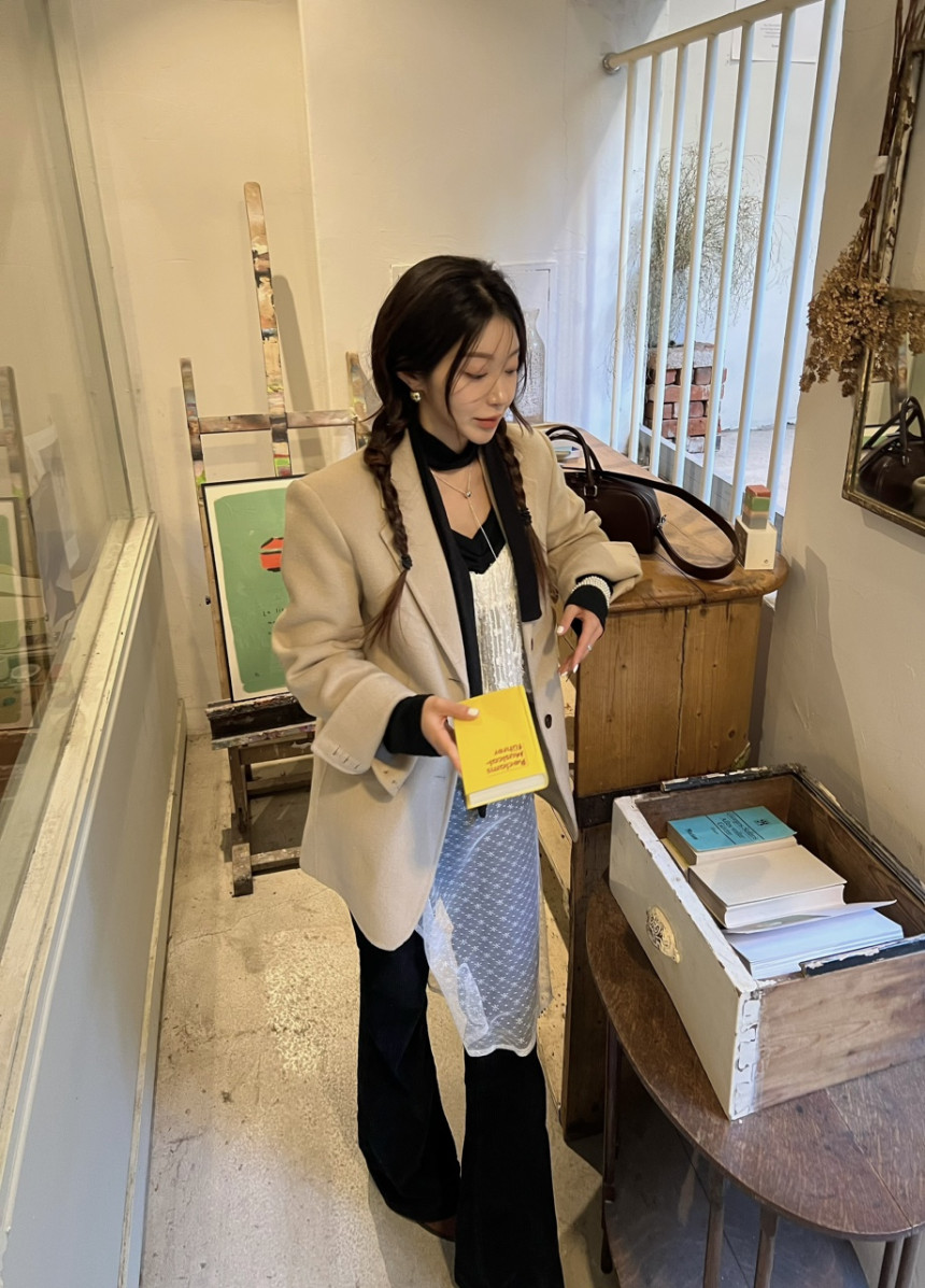 BEST/당일) 시스루 자수 레이어드 스커트 상세 이미지 60