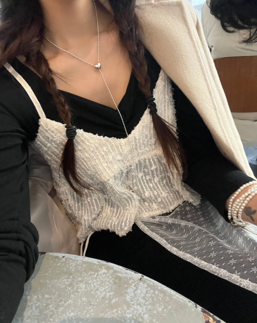 BEST/당일) 시스루 자수 레이어드 스커트 상세 이미지 69
