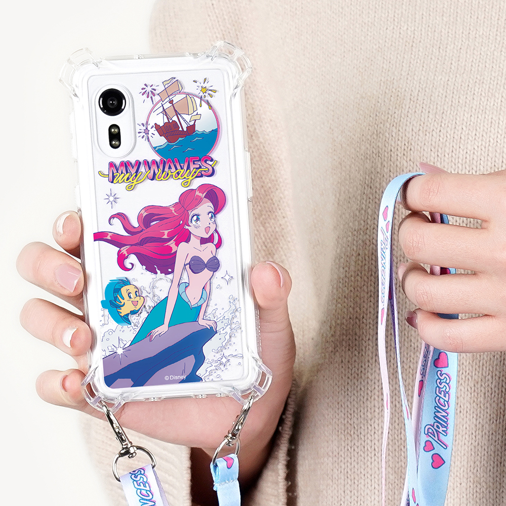 디즈니 프린세스 갤럭시 X커버 5 핸드폰 케이스 키즈폰 캐릭터 에리얼 - 상세 이미지 5