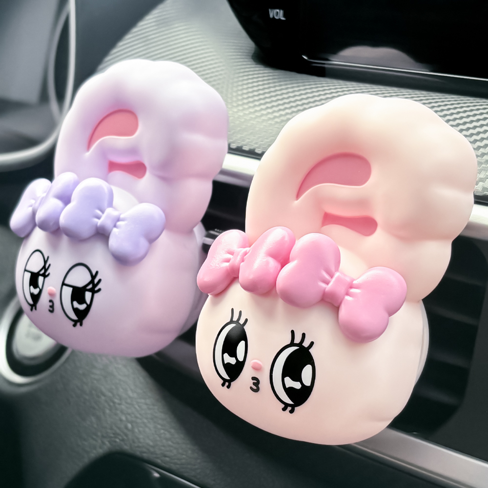 벨르아망 에스더버니 빅페이스 캐릭터 차량용 방향제 자동차 송풍구 디퓨저 리본버니 블랙체리