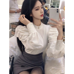 세 번째 결혼 강세란 오세영 블라우스 옷 화이트 프릴 52회 패션 착용 후기 | 사이즈/핏 총정리 - 상품 이미지 3