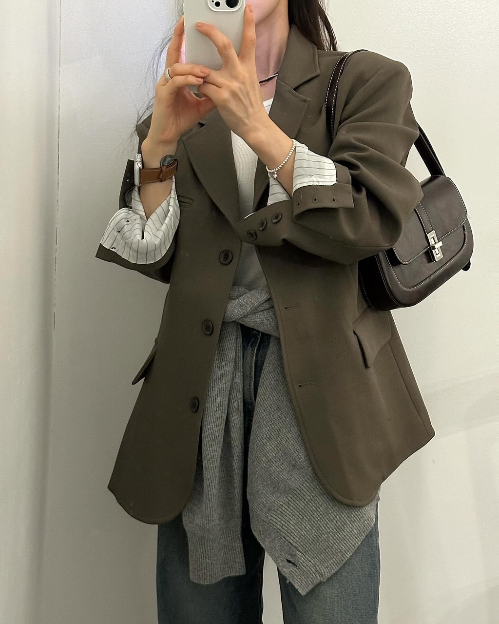 빈더 여성 오버핏 루즈핏 정장 블레이저 자켓 이미지 2