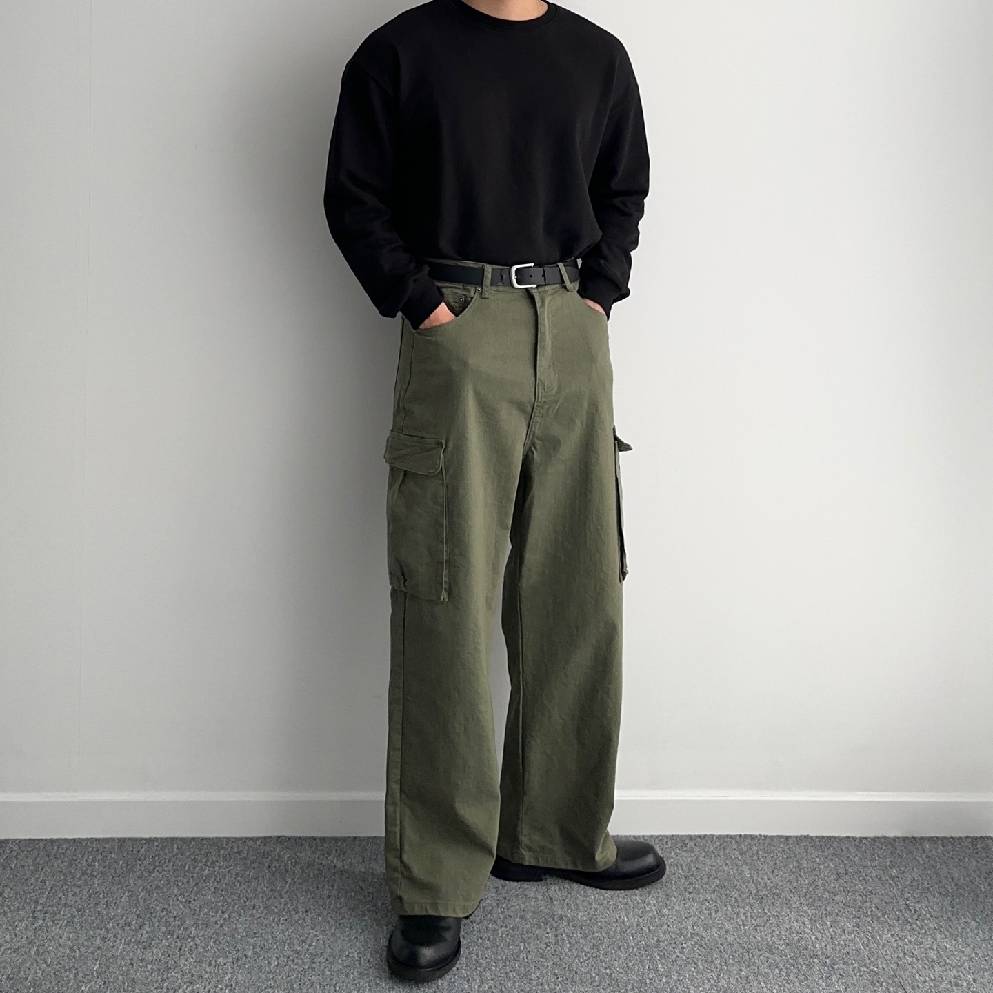 건빵바지 퍼티그팬츠 남자통바지 - 상세 이미지 3