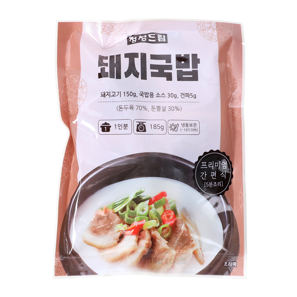 정성드림 돼지국밥 185g : 에이스식자재몰