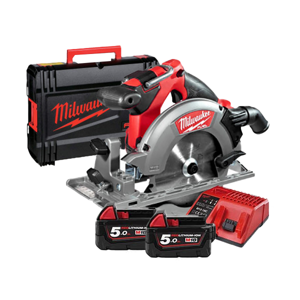 밀워키 M18 CCS55-502X 18V 5.0Ah FUEL 원형톱 6.5인치 배터리2개 풀세트 - 상품 이미지