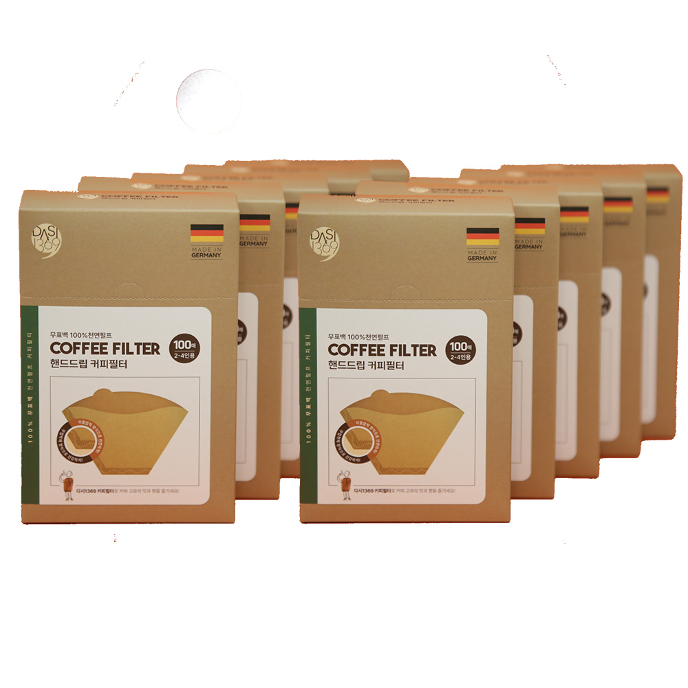 커피는 내려도 기분은 올라가네~ 디테일이 강한 독일에서 건너온 핸드드립 커피필터 100매, 10개