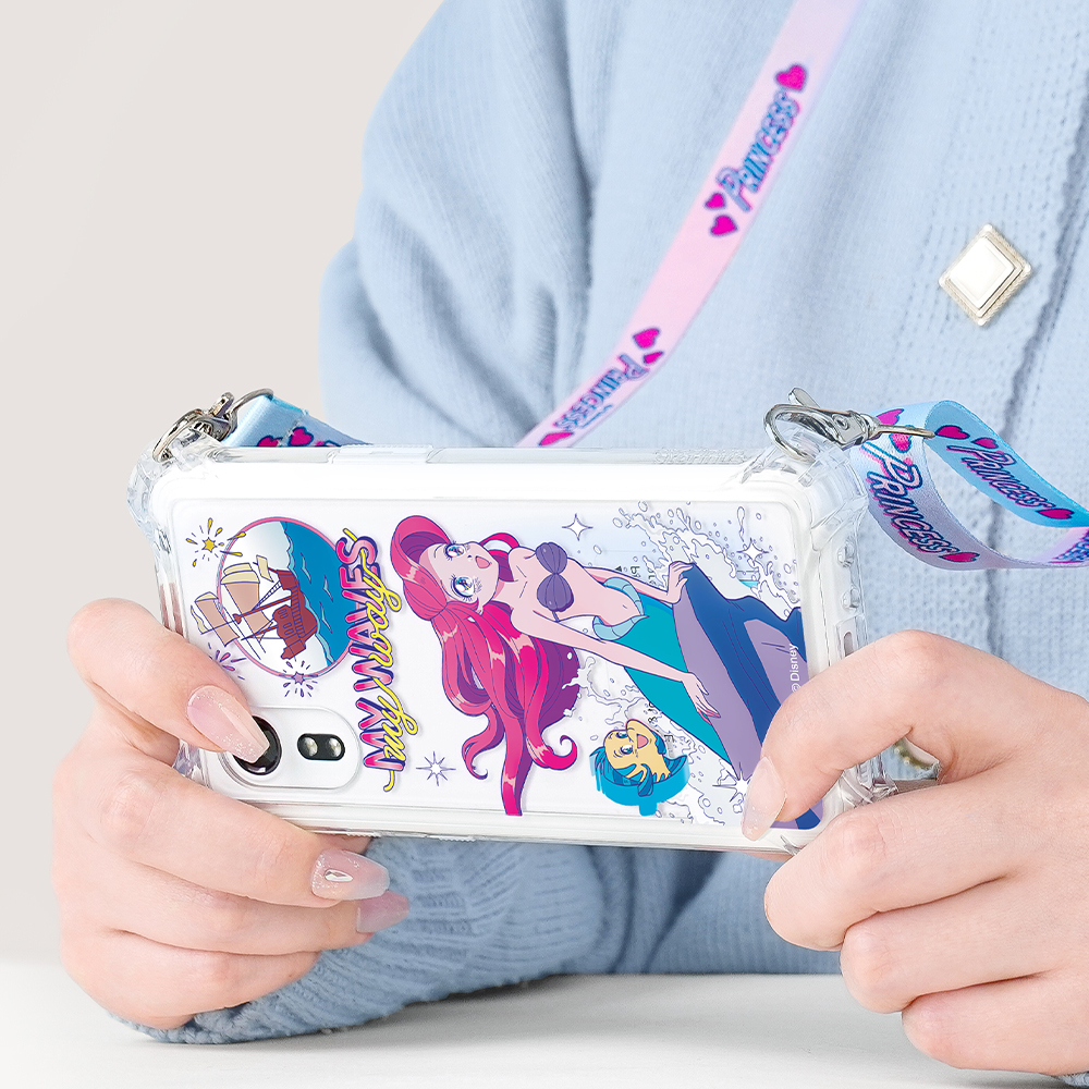 디즈니 프린세스 갤럭시 X커버 5 핸드폰 케이스 키즈폰 캐릭터 에리얼 - 상품 이미지