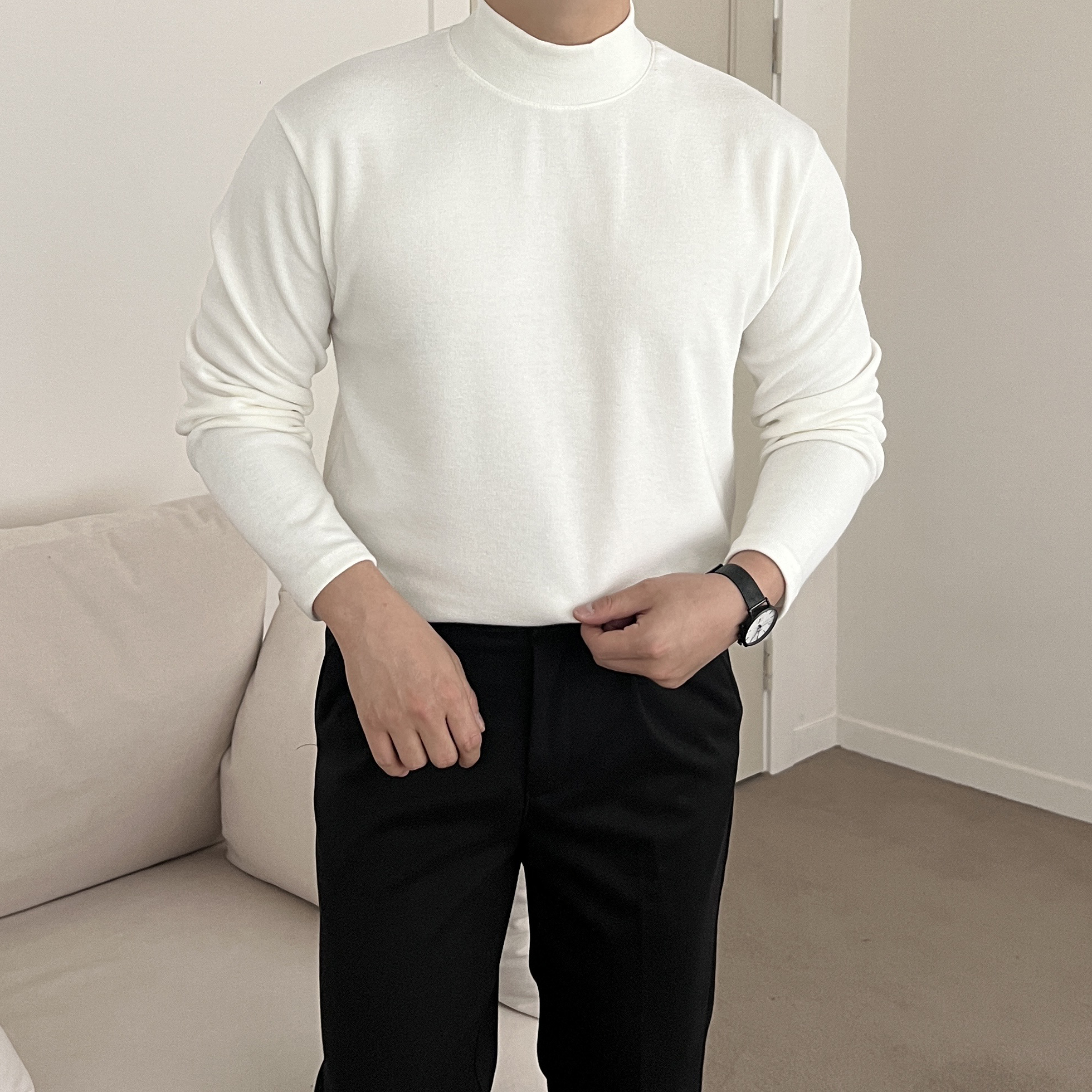 1+1 남자반폴라니트 남자반목폴라 모크넥 - 상세 이미지 5