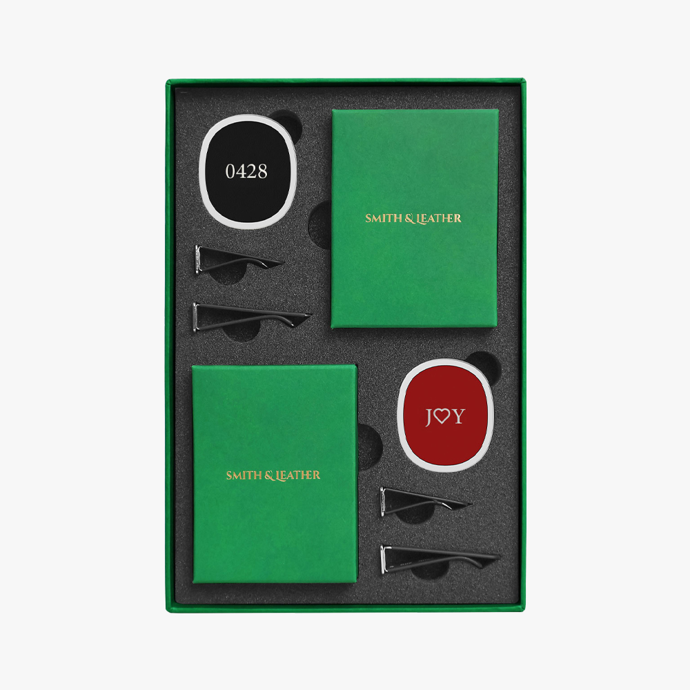 스미스앤레더 가죽 송풍구 차량용방향제 2종 SET 선물포장