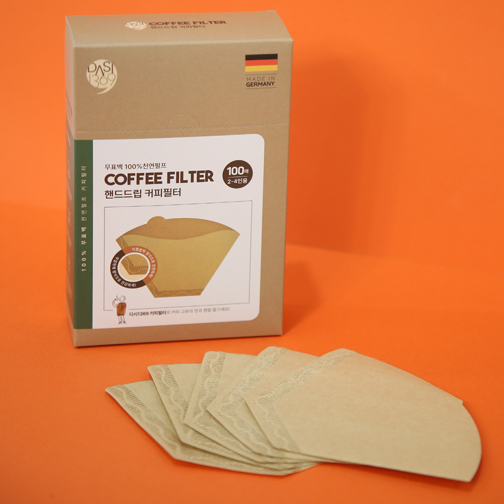 커피는 내려도 기분은 올라가네~ 디테일이 강한 독일에서 건너온 핸드드립 커피필터 100매, 1개