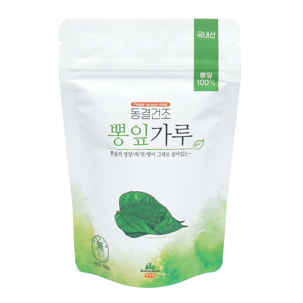 산마을 동결건조 국내산 부추가루, 뽕잎가루, 단호박가루, 보리새싹가루 건강분말