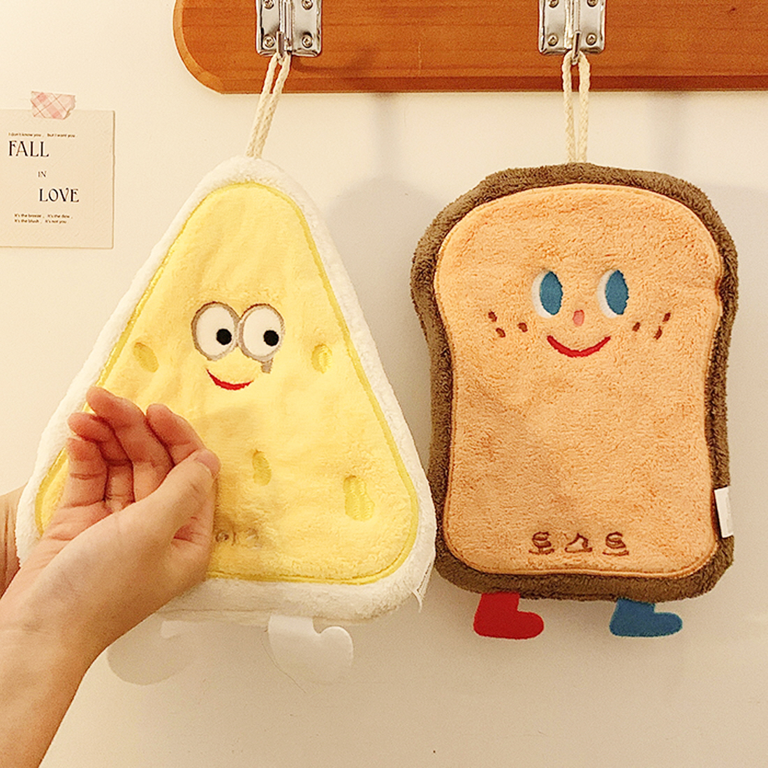 키치 주방 핸드타올 극세사 친환경행주 고리형 키친크로스 작은수건