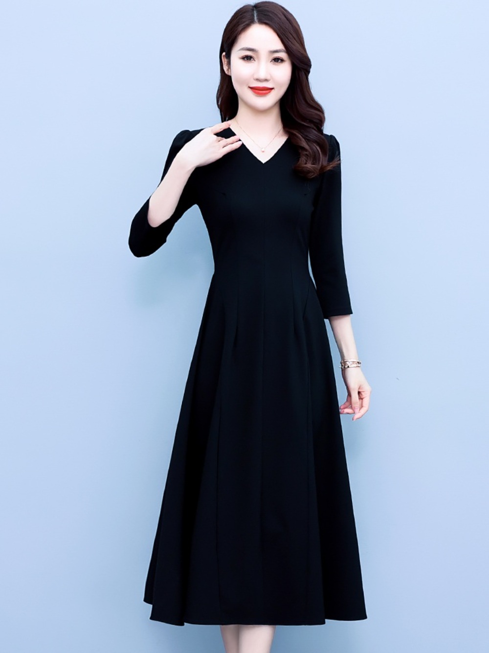 세 번째 결혼 강세란 오세영 원피스 옷 블랙 카라 54회 패션 이미지 4
