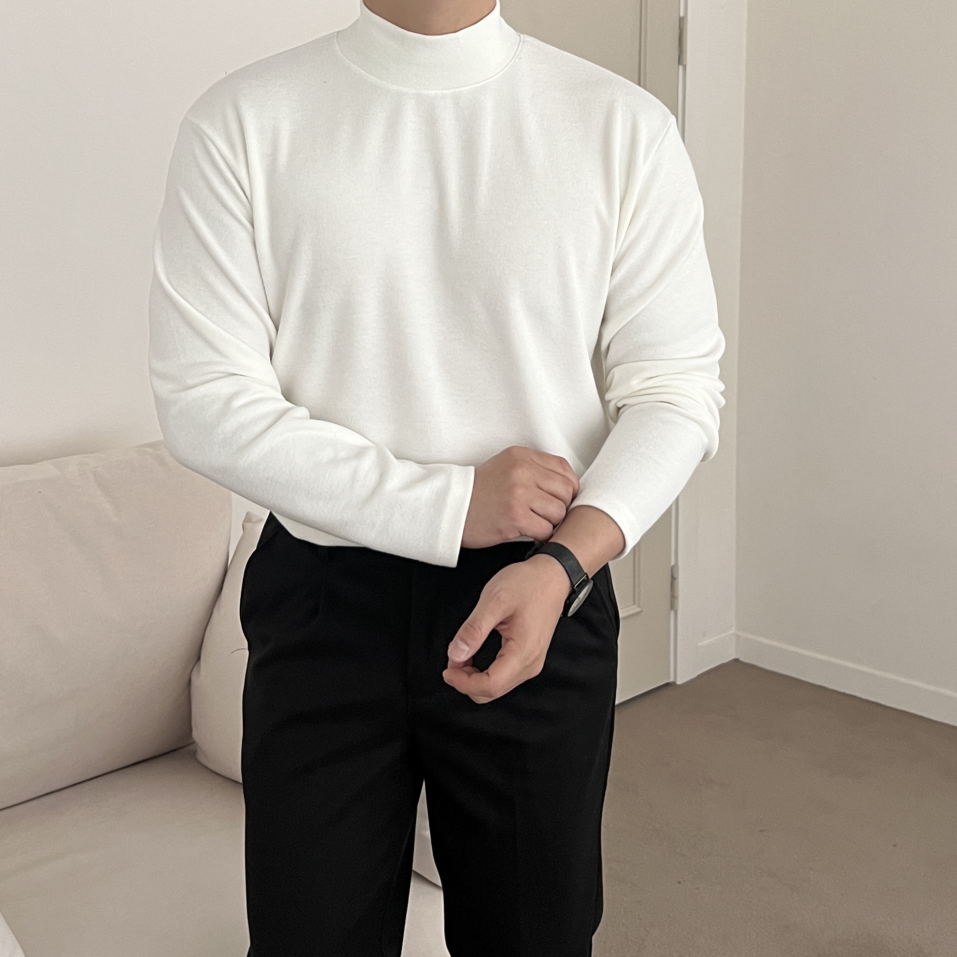 남자반목폴라 모크넥니트 남자반폴라 이미지 2