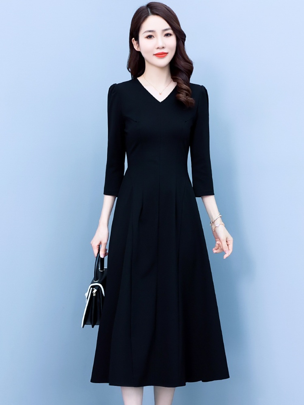세 번째 결혼 강세란 오세영 원피스 옷 블랙 카라 54회 패션 이미지 3