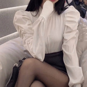 세 번째 결혼 강세란 오세영 블라우스 옷 화이트 프릴 52회 패션 착용 후기 | 사이즈/핏 총정리 - 상품 이미지 1